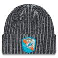 Men's New Era Black Miami Dolphins 2023 Salute To Service Cuffed Knit Hat