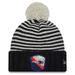 Women's New Era Black England Patriots 2023 Salute To Service Cuffed Pom Knit Hat