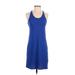 J.Crew Casual Dress - Shift Scoop Neck Sleeveless: Blue Print Dresses - Women's Size X-Small