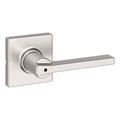 Kwikset Casey Privacy Lever w/ Square Rose in Gray | 2.625 H x 4.1 W in | Wayfair 93002-029