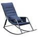 Ivy Bronx Hevis Outdoor Chair in Black/Blue | 36.2 H x 25.6 W in | Wayfair 51837433052940E1ACC3C8D689D16B36