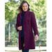 Appleseeds Women's Berkshire Diamond-Quilted Three-Quarter-Length Coat - Purple - S - Misses