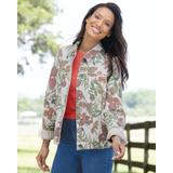 Appleseeds Women's Reversible Floral-Print Jean Jacket - Multi - M - Misses