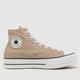 Converse all star lift hi trainers in beige