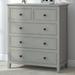 5 Drawers Solid Wood Chest, Bedroom Wood Dresser, Metal Knobs, 5 Drawers Dresser Cabinet For Living Room, Entry And Hallway
