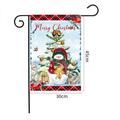 Christmas Garden Flag Double Sided Vertical Christmas Flags Small Mini Rustic Xmas Winter Farmhouse Lawn Yard Outside Outdoor Decorative Flag Decor 12 x 18 Inch