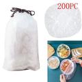 Outdoor Barbecue Safe pc heavy duty plastic plates Food Storage Containers Universal Kitchen Reusable Elastic Food Storage Covers Fresh Keeping Bags 200Pc