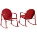 Metal Outdoor Rocking Chairs Bright Red Gloss