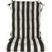 RSH DÃ©cor Indoor Outdoor Tufted Rocker Rocking Chair Pad Cushions Choose Size and Color (Large Black & White Stripe)