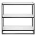 HUBERTÂ® 3-Tier Display Shelf with White Shelves - 21 L x 6 2/5 W x 20 7/8 H
