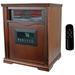 Lifesmart LifePro 1500W Portable Electric Infrared Quartz Space Heater for Indoor Use with 4 Heating and Control Brown Oak Wood