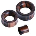 Zebra Wood Flesh Tunnel Plug