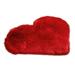 Tssuoun Heart Shape Plush Carpet Bedroom Bedside Floor Carpet Living Room Sofa Carpet Area Rug Decor red 30x40cm