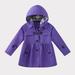 HAOTAGS Girls Sweater Jacket Hooded Solid Color Outerwear Coat Purple Size 5-6Years