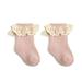 Qxutpo Children s Lace Combed Baby Princess Socks Baby Care Size 3-5 Y