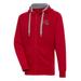 Men's Antigua Scarlet San Francisco 49ers Victory Full-Zip Hoodie