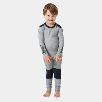 Helly Hansen Kids' LIFA® Merino Wool Base Layer Set Grey 104/4