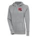 Women's Antigua Heather Gray San Francisco 49ers Victory Full-Zip Hoodie