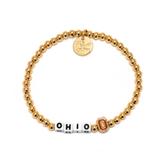 Little Words Project Ohio State Buckeyes 14k Waterproof Gold Bracelet