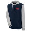 Men's Antigua Navy/Heather Gray Houston Texans Victory Pullover Hoodie