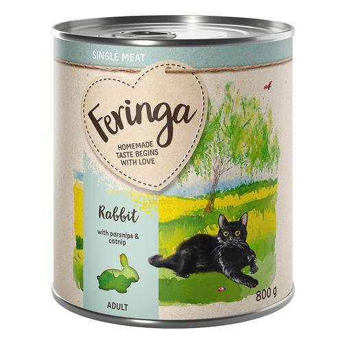 Feringa Single Meat Menü 12 x 800 g - Kaninchen mit Pastinake & Katzenminze