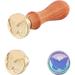 1PC Brass Sealing Wax Seal Stamp Removable Wood Handle Butterfly Animals 25mm for Envelopes