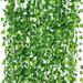Teissuly 12 Strands 86 Ft Fake Vines Fake Ivy Leaves Artificial Ivy Artificial Lvy Leaf Vine Garland Fake Foliage Hanging Plants Ivy Garland Greenery Vines for Bedroom Decor Wedding Party