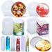 8Pcs Silicone Epoxy Casting Art Include Round Square Sphere Pendant Coaster for DIY Jewelry Flower Pot