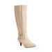 Extra Wide Width Women's The Rosey Wide Calf Boot by Comfortview in Winter White (Size 8 WW)