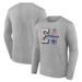 Men's Fanatics Branded Gray Edmonton Oilers 2023 NHL Heritage Classic Wordmark Long Sleeve T-Shirt