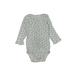 Carter's Long Sleeve Onesie: Gray Bottoms - Size 6-9 Month