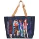 Depesche 12564 TOPModel City Girls - Tote Bag in Dunkelblau mit Model-Motiv in knalligen Farben, Shopper mit Innentasche