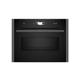 NEFF N90 C24MS71G0B Compact Oven with Microwave Function, 4.1" Full Touch Display, Inverter Technology, Pyrolytic Self Cleaning, Soft Close and Opening Door, 60 x 45cm, Graphite Grey