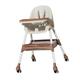 Harilla Foldable Baby High Chair Multifunctional Toddlers Dining Chair Outdoor Activities Portable Highchair for Relaxation Feeding, Brown