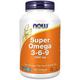 Now Foods, Super Omega 3-6-9, 1200mg, with Borage Oil, Fish Oil and Flaxseed Oil, High Dose, 180 Softgels, Soy Free, Gluten Free, GMO Free