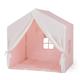 Maxmass Kids Play Tent, Indoor Children Playhouse with Washable Cotton Mat, Flag Banner, Windows & Gauze Curtain, Large Kids’ Castle Tent for Boys Girls Over 3 Years (Pink)