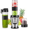 Personal Blender, Portable Smoothie Blender with 2 x 20oz Travel Bottle, 500W Single Serve Blender with Grinder Cup for Shakes and Smoothies, BPA free, by Yabano