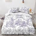 LENTLY Motif of Toile De Jouy 3D Printed Bedding Set for Children Teens Duvet Cover Set with Pillowcase Microfiber Quilt Cover with Zipper Closure Double（200x200cm）