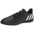 adidas Unisex Predator Edge.4 Turf Soccer Shoe, Core Black/White/Vivid Red, 10 US Men