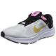 NIKE Women's Air Zoom Structure 24 Sneaker, White Wheat Gold Black Pink Spell, 4 UK