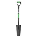 Hooyman Spade Shovel with Heavy Duty Carbon Steel Head Construction, Ergonomic No-Slip H-Grip Handles, D Handle, and Oversized Steps for Gardening, Land Management, Yard Work, Farming and Outdoors