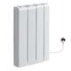 Milano Tuc - 700W Modern White UK Plug In Ceramic Core Wi-Fi Control Smart Electric Heater Radiator - 570mm x 354mm