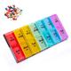 BGSFF Pill Box Organiser 7 Day Weekly 2 Times A Day Pill Dispenser Storage Case Weekly Pill Organizer For Medication, Supplements, Vitamins And Cod Liver Oil Colourful