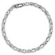 Sterling Silver Belcher Chain Charm Bracelet 8"