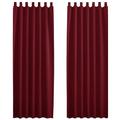 PONY DANCE Thermal Blackout Curtain - Tab-Top Curtains Set of 2 Opaque Curtains Children's Room Girls Curtain Opaque Tab-Top Curtain H 220 x W 140 cm