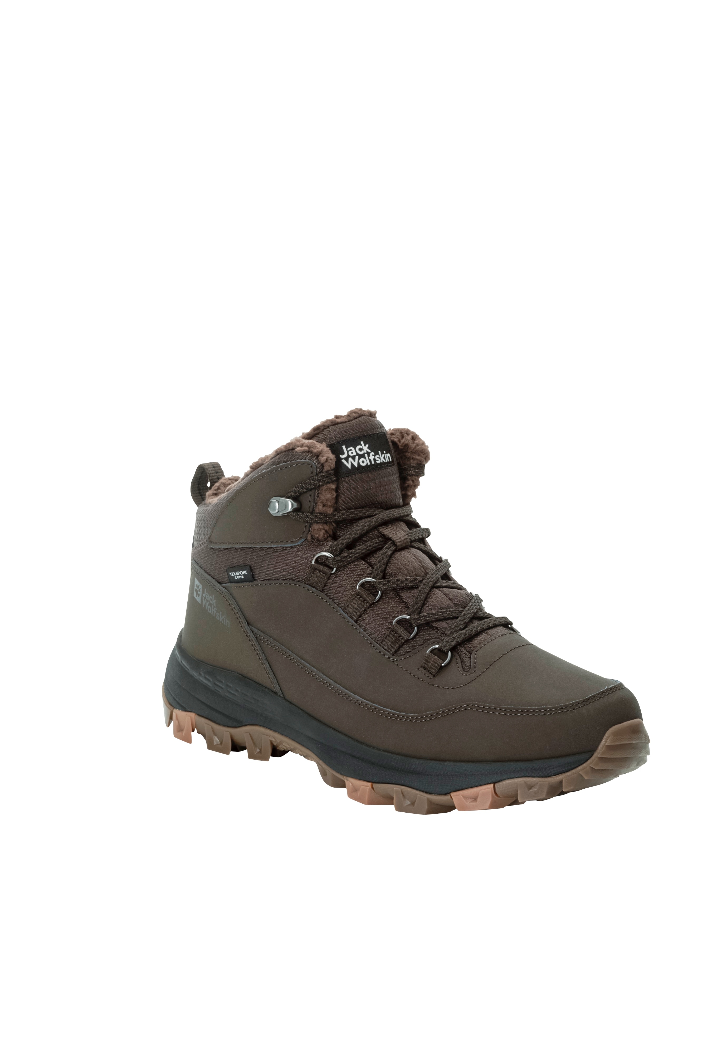 Outdoorwinterstiefel JACK WOLFSKIN "EVERQUEST TEXAPORE MID M", Damen, Gr. 42,5, braun, Leder, Textil, Sportlich, Schuhe, Winterboots, Snowboots, Winterschuhe, wasserdicht & gefüttert, Topseller