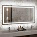 TOOLKISS Rectangular Frameless LED Light Anti-Fog Wall Bathroom Vanity Mirror w/ Backlit & Frontlit | 60 H x 30 W x 1.65 D in | Wayfair TKTK23600