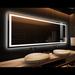 TOOLKISS Rectangular Frameless LED Light Anti-Fog Wall Bathroom Vanity Mirror w/ Backlit & Frontlit in White | 36 H x 28 W x 1.65 D in | Wayfair