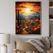 Red Barrel Studio® Krisily Yellow Green Cactus Desert Sunset Saguaro - Print on Canvas Canvas, in Brown/Green/Orange | 20 H x 12 W x 1 D in | Wayfair