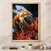 Gracie Oaks Landyon Bee Photo - Single Picture Frame Print on Canvas Metal in Black/Orange/Yellow | 40 H x 30 W x 1.5 D in | Wayfair